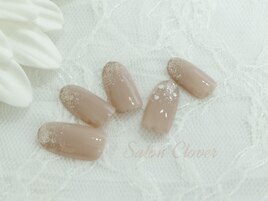 ワンカラー×ラメ×ストーン