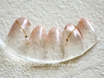 ネイルサロン ブランシュール(Nail Salon Blancheur)/大人のシアーラメフレンチ