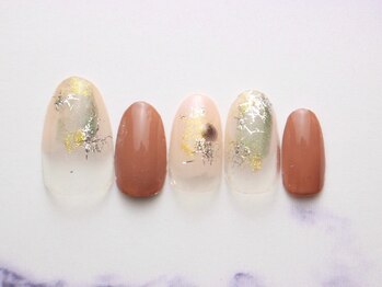 池袋ネイルサロン イイネイル(Ee-Nail)/秋色ニュアンスネイル初回￥6500