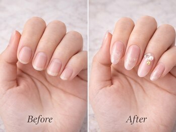 ティーエヌ 金山駅東口店の写真/金山駅スグ★スカルプは長さだしで爪を綺麗な形にできるので自爪に自信がない方におすすめ!長さだし1本¥770