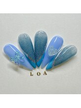 LOA.NAIL 本八幡店/【長さ出し】奥行きブルー美爪★