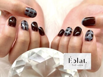 エクラ(Eclat.)/チェック柄ネイル