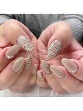 ハーティーネイル hearty nail 溝の口店/ツイードネイル/マグネット/ラメ