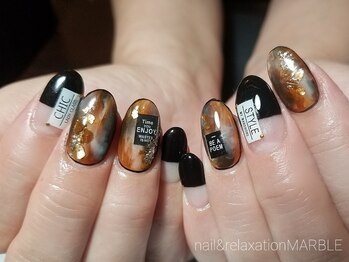 ネイルアンドリラクゼーション マーブル(MARBLE)/鼈甲持ち込みネイル¥7,700