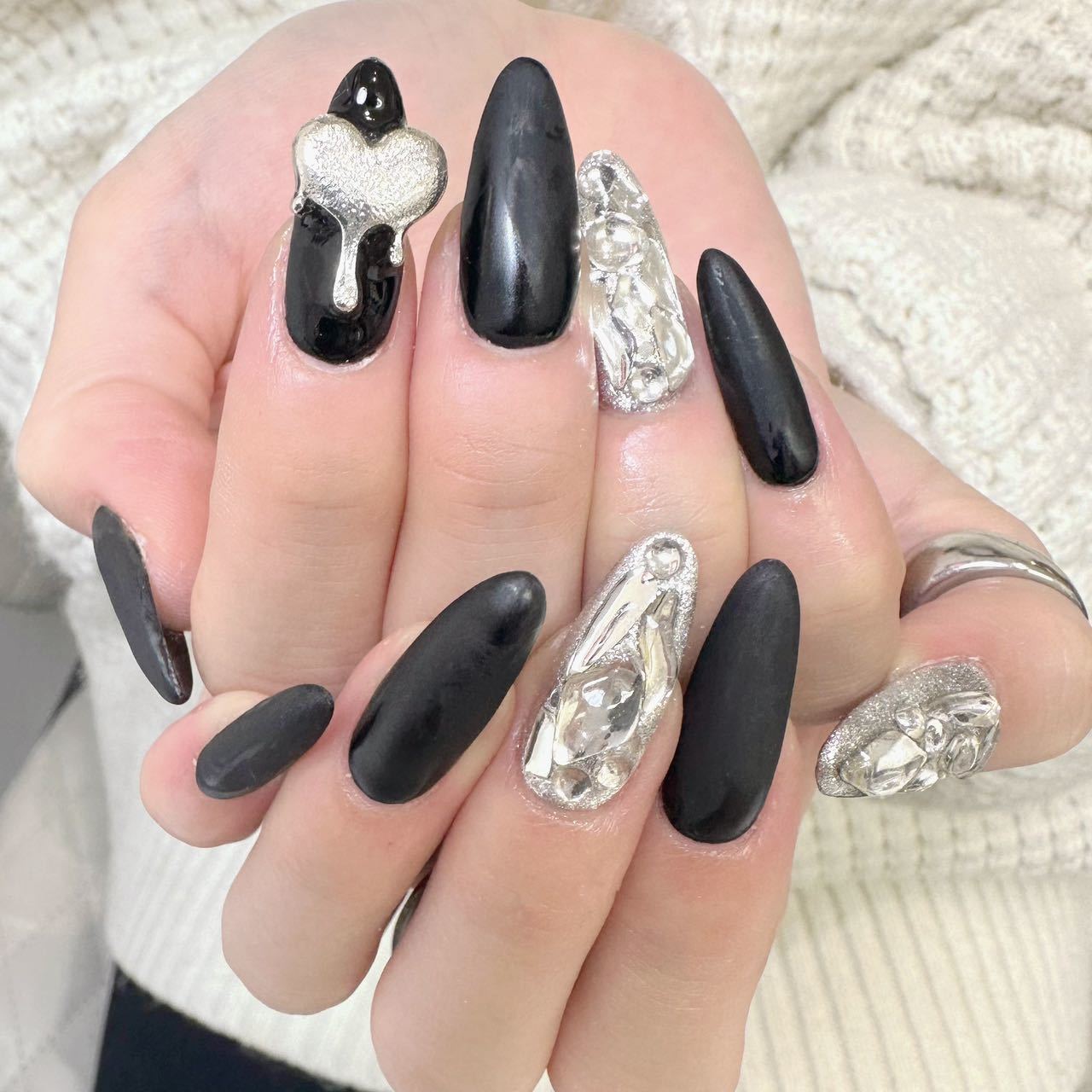 ネイルアート用品セット 黒バッグ付き 楽天市場】ミラーホイル 黒レースホイルセット 幅広タイプ