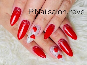 レーヴ(reve)の写真/【デザインの仕上がりが格段にUP！】自爪にコンプレックスのある方も長さ出しで理想の指先を叶える◎