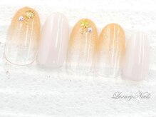 ラグジュアリーネイルズ アカバネ(Luxury Nails Akabane)/ポイント*オレンジNail