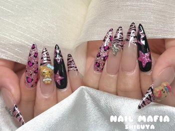 ネイルマフィア 渋谷(NAIL MAFIA)/長さだし/ギャル/夏ネイル/渋谷