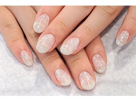 大理石ネイル×ニュアンス