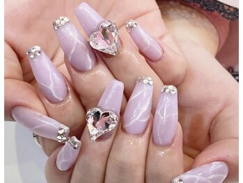 ネイルサロン ネイルズゴーゴー 渋谷店(NAILSGOGO)/大理石ネイル 春ネイル ピンク