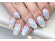 フォフォネイル 自由が丘(Fofo nail)/【青チークミラーネイル】
