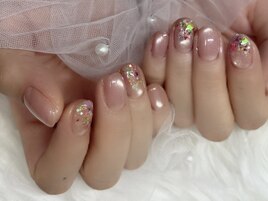 押し花　フラワーネイル