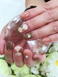 大人アーガイルネイル　￥10680