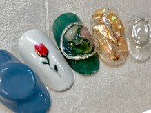 ビービーネイル(BB)/チューリップ＆天然石ネイル