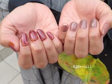 ケイアイエムネイル(KIM nail)/ちぐはぐ×ぷっくり囲み