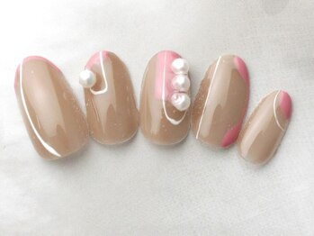 ネイルサロン タイムズスクエア 梅田店(Nail Salon Times Square)/ブラウン×ピンク