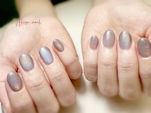 アリサネイル(ALISA NAIL)/虹色マグネットネイル