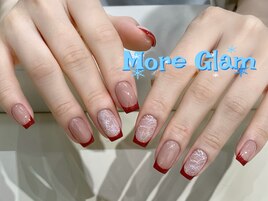 レースネイル　フレンチ