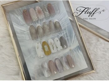 フラフ(fluff)の写真/〈丁寧な施術×高技術〉カラー豊富＊定番～トレンドデザインまで幅広く対応◎周りと差が付く上品ネイルを♪