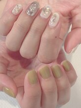 クオーター ネイル(QUARTER nail)/春色ニュアンスワンカラー