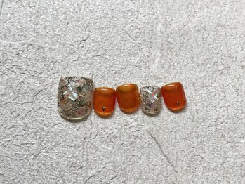 ネイルサロンキティ(nail salon Kitty)/FOOTネイル ¥9980 くすみカラー