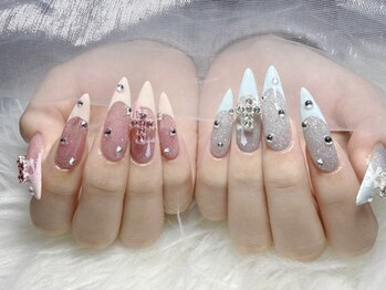 Haru Nail【長さだし/持ち込み】の写真/≪NEW OPEN☆≫美フォルムの《長さだし》持ち込みデザイン120分/お得な【学割U24】クーポンも有り◎