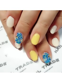 ネイルトレード 西荻窪店(NAIL TRADE)/ボタニカル柄ネイル