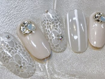 ビービーネイル(BB)/フラワーレースネイル