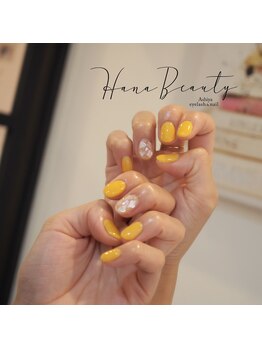 マスタードイエローで夏ネイル Pg ハナビューティ アシヤ Hana Beauty Ashiya のフォトギャラリー ホットペッパービューティー