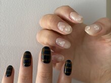 コンフィ(comfy)/チェックネイル