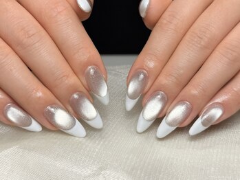 ドリーミーネイル 池袋(Dreamy Nail)/マグネットフレンチ/冬ネイル