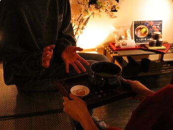 サンリラクゼーション 秦野店/お抹茶の提供