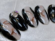 ビービーネイル(BB)/ブラック＆大理石