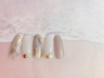 ネイルサロン&スクール ジーナ(GINA)/貝殻がポイント!タイダイネイル