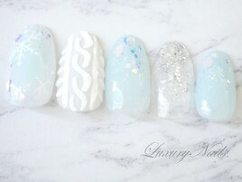 ニット☆雪の結晶Nail