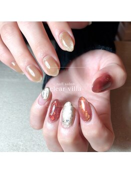 ネイルサロンクリアヴィラ(nail salon clear villa)/trend×magnetアシメ¥8990