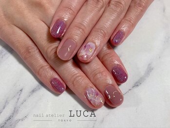ネイルアトリエルカ(nail atelier LUCA)/M-851 パープルニュアンスネイル