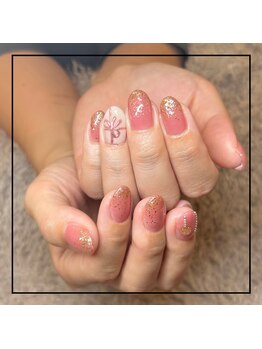 イーエムエー(e.m.a)/ピンクラメグラデーションネイル