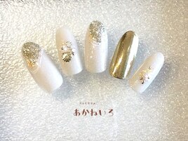 和装　和柄　白無垢ネイル