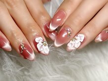 レア(Le'a)/３フラワーマグネットネイル