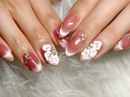 ３フラワーマグネットネイル