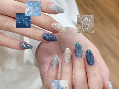 長さだし/フィルイン/ワンホン/持ち込み/マグネット【AURA NAIL】名古屋店の写真