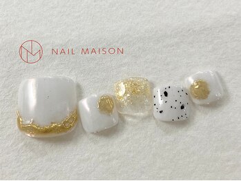ネイルメゾン 梅田(NAIL MAISON)/メタリックフレンチニュアンス