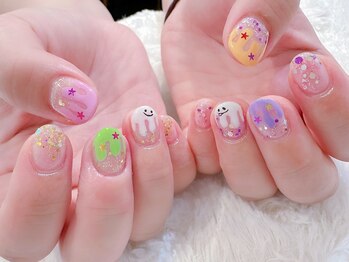 ラルネイル 大宮(Lull. nail)/#ハロウィンネイル#オバケネイル