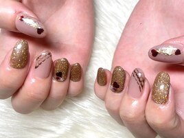 ☆ハートのチョコレートネイル☆