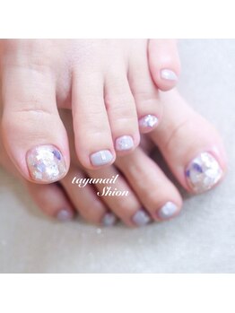 たゆ ネイル(たゆnail)/フットラメキラキラネイル