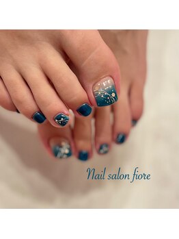 フィオーレ(fiore)/新年★シンプル和柄フットネイル