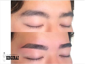 ケギライ アイブロウ なんば心斎橋店(kegirai)/眉毛/眉毛サロンメンズ/kegirai