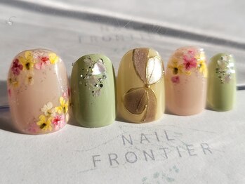 ネイルフロンティア 吉祥寺(NAIL FRONTIER)/E押花春ネイル8980円~