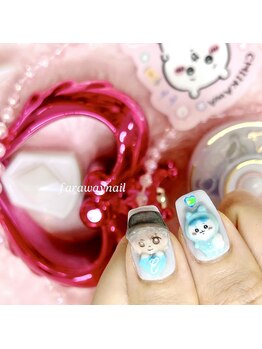 ファラウェイネイル(Faraway nail)/ハチワレちゃん3Dネイル☆